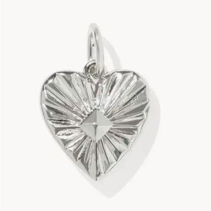 Kendra Scott Maia Heart Accent Charm, Sterling Silver, Necklace, Petite
